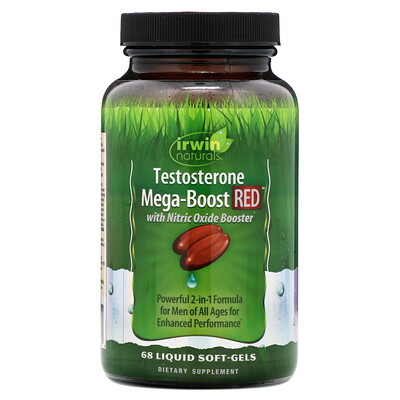 Irwin Naturals Testosterone Mega-Boost RED, 68 желатиновых капсул