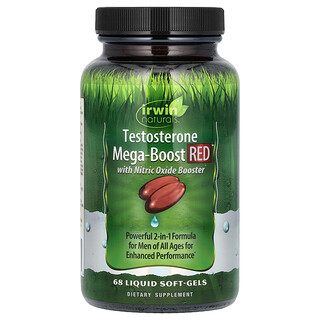 Irwin Naturals, Testosterone Mega-Boost RED, 68 Liquid Soft Gels