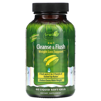 

Irwin Naturals 2-In-1 Cleanse & Flush Weight Loss Support 60 Liquid Soft-Gels