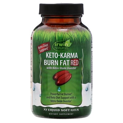 Irwin Naturals Keto-Karma Burn Fat Red , 72 Liquid Soft-Gels