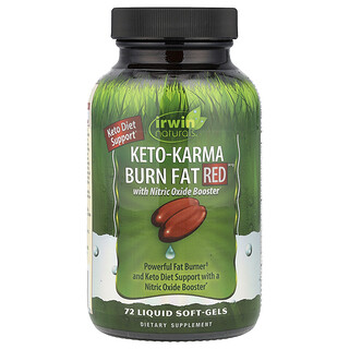 Irwin Naturals, Keto-Karma Burn Fat Red, 72 Cápsulas Softgel Líquidas