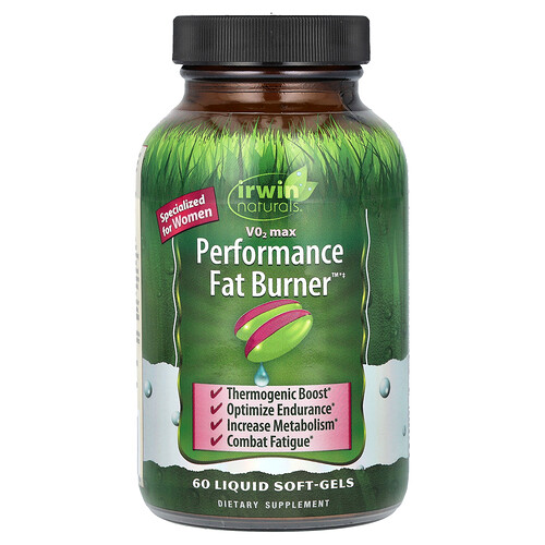Irwin Naturals, V02 Max, Performance Fat Burner, 60 Liquid Soft-Gels