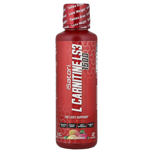 Isatori, L-Carnitine LS3 1500, Rosa Limonade, 480 ml