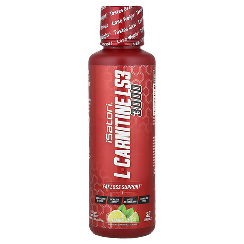 Isatori, L-Carnitine LS3 3000, L-Carnitin LS3 3000, Zitrone-Limette, 3.000 mg, 480 ml (16 fl. oz.)
