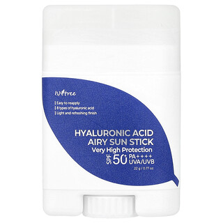 ISNtree, Hyaluronik Asit Havadar Güneş Çubuğu, SPF 50+ PA++++, 0,77 oz (22 g)