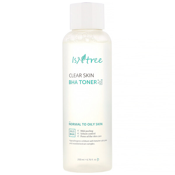Isntree, Тонер Clear Skin BHA Toner, 200 мл (6,76 жидк. унции)
