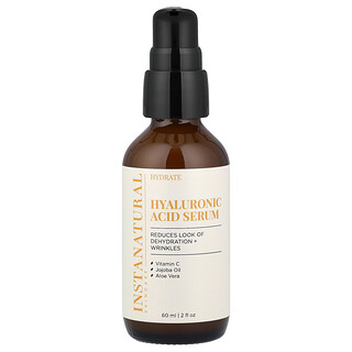 InstaNatural, ヒアルロン酸セラム、60ml（2液量オンス）