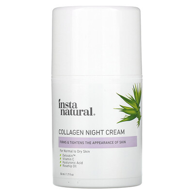 

InstaNatural, Collagen Night Cream, 1.7 fl oz (50 ml)