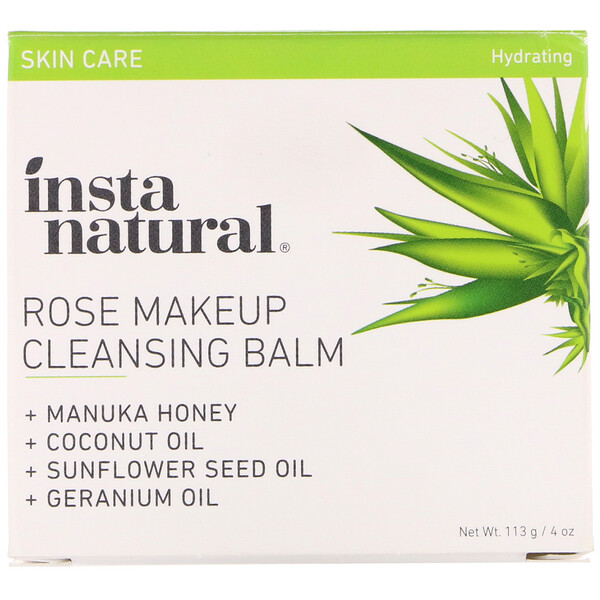 InstaNatural, Rose Makeup Cleansing Balm, Hydrating, 4 oz (113 g) iHerb