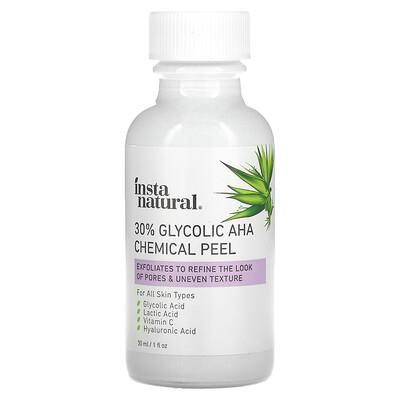 InstaNatural 30% Glycolic AHA Chemical Peel 1 fl oz (30 ml)