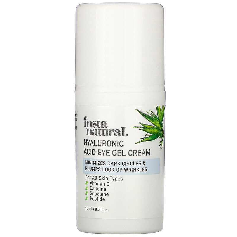 InstaNatural, Hyaluronic Acid Eye Gel Cream, 0.5 fl oz (15 ml) iHerb