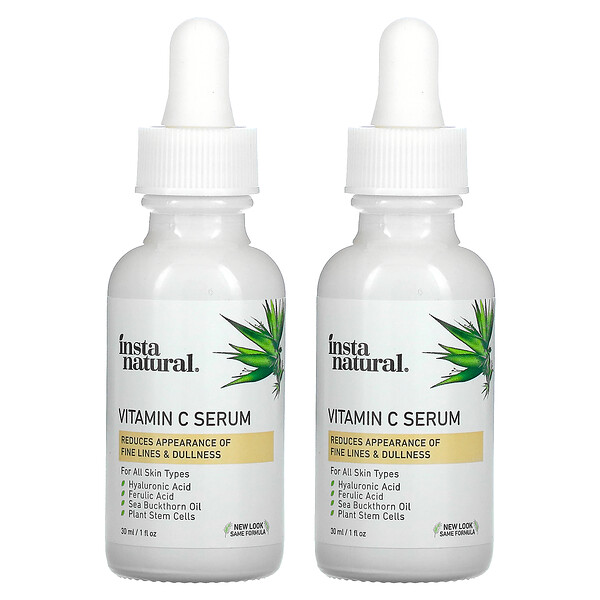 InstaNatural, Vitamin C Serum 2-Pack Skin Kit, Vitamin C Serum, Hautpflege-Kit, 2er-Pack, je 30 ml (1 fl. oz.)