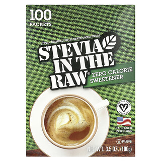 In the Raw, Stevia In The Raw®, Endulzante con cero calorías, 100 sobres, 100 g (3,5 oz)