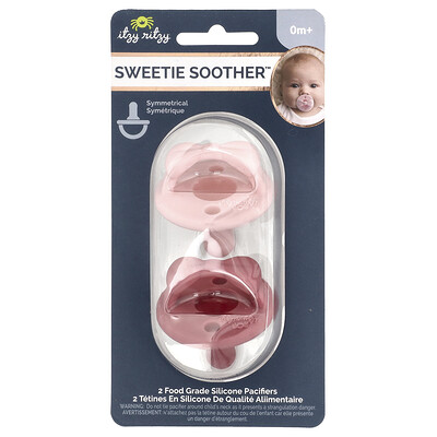Product Image for itzy ritzy, Sweetie Soother , Food Grade Silicone Pacifiers, 0+ Months, Bow, 2 Pacifiers