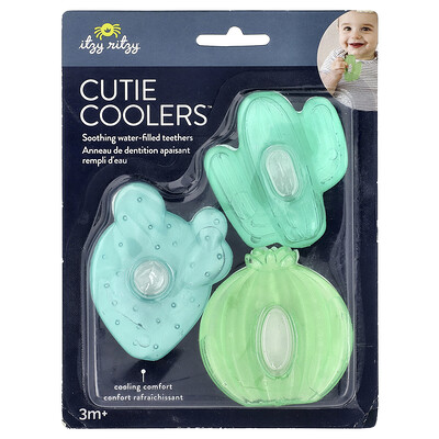 Product Image for itzy ritzy, Cutie Coolers , Soothing Water-Filled Teethers, 3+ Months, Cacti, 3 Teethers