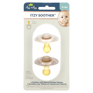 إتزي ريتزي‏, Itzy Soother، مصاصة بحلمات من المطاط الطبيعي، 0-6 أشهر، جوز الهند والخبز المحمص، مصاصتين