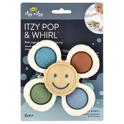 Product Image for itzy ritzy, Itzy Pop & Whirl , Fidget Toy, 6+ Months, Smile, 1 Count