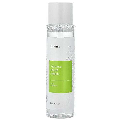 iUNIK, Tea Tree Relief Toner, linderndes Gesichtswasser mit Teebaum, für alle Hauttypen, 200 ml (6,7 fl. oz.)
