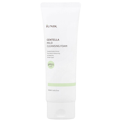 iUNIK, Espuma de limpieza suave Centella, 120 ml (4,05 oz. Líq.)