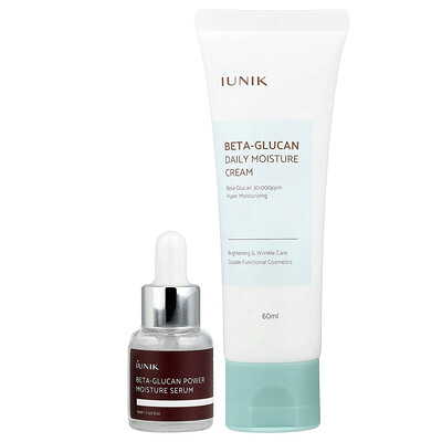 Iunik Cream Beta-Glucan Edition Skin Care Set, & Mini Serum, Piece Set Size 2