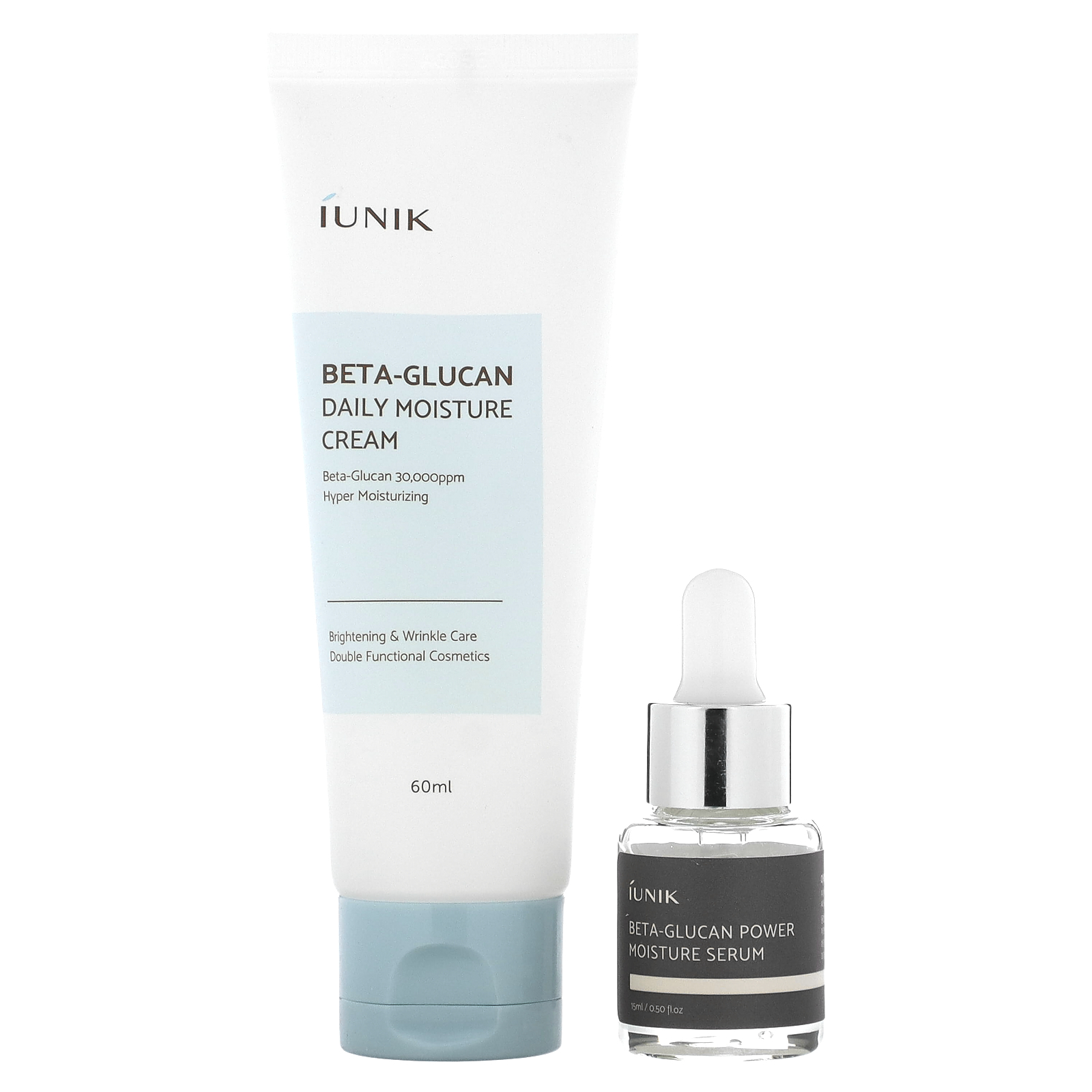 iUNIK, BetaGlucan Edition Skin Care Set, Cream & Mini Serum, 2 Piece Set