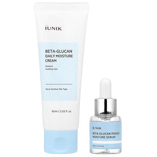 iUNIK, Beta-Glucan Edition huidverzorgingsset, crème en mini-serum, 2-delige set