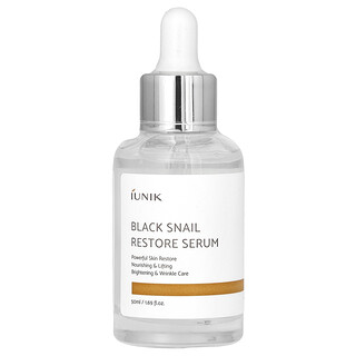 iUNIK, Sérum restaurador con baba de caracol negro, 50 ml (1,69 oz. líq.)
