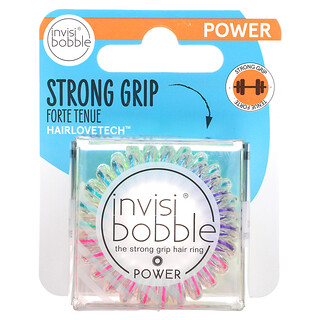 Invisibobble, Power, Strong Grip Hair Ring, Magic Rainbow, 3 Pack