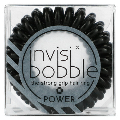 Купить Invisibobble Power, Strong Grip, кольцо для волос, черный, 3 шт. В упаковке