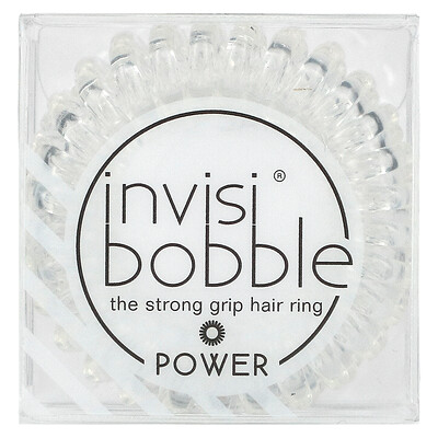 Купить Invisibobble Кольцо для волос Power, Strong Grip, кристально чистое, 3 шт. В упаковке