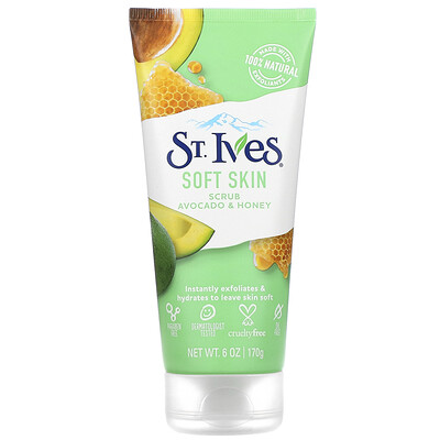 St. Ives Soft Skin Scrub, Avocado & Honey, 6 oz (170 g)
