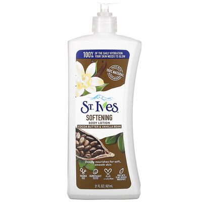 

St. Ives Softening Body Lotion, Coconut Butter & Vanilla Bean, 21 fl oz (621 ml)