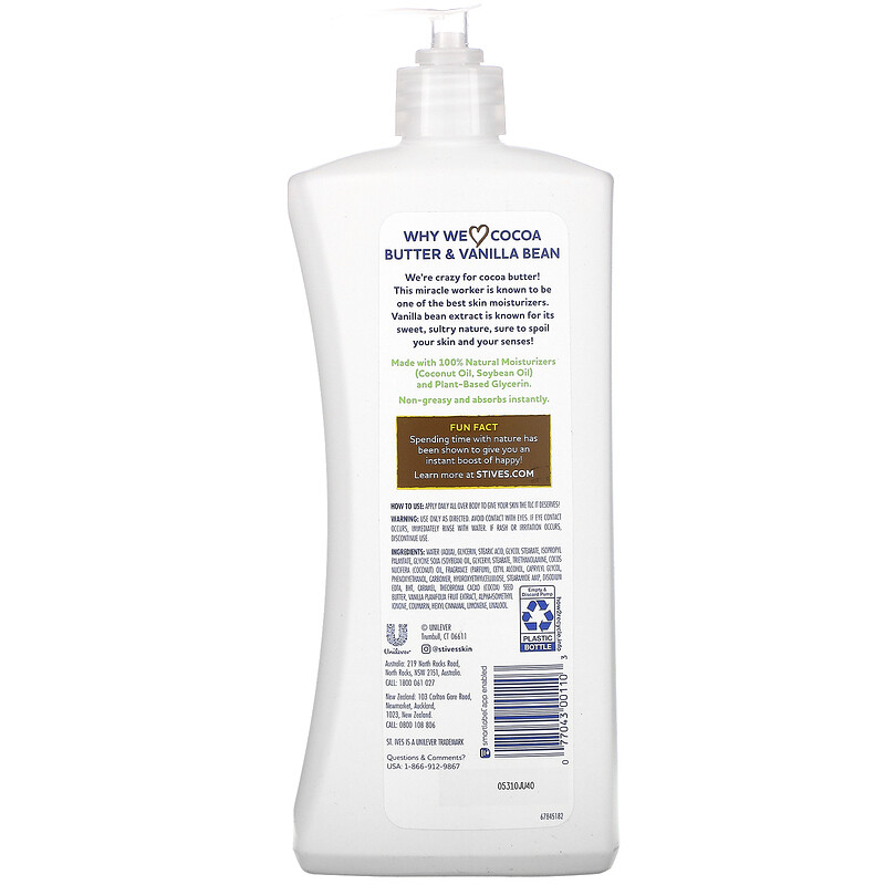 St. Ives, Softening Body Lotion, Coconut Butter & Vanilla Bean, 21 fl