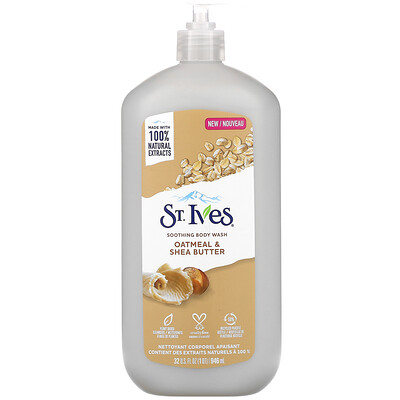 St. Ives Soothing Body Wash, Oatmeal & Shea Butter, 32 fl oz (946 ml)
