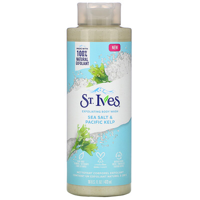 St. Ives Exfoliating Body Wash, Sea Salt & Pacific Kelp, 16 fl oz (473 ml)