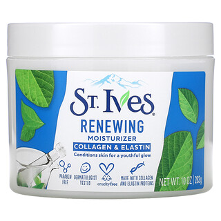 St. Ives, 胶原蛋白和弹性蛋白回春保湿霜，10盎司（283克）