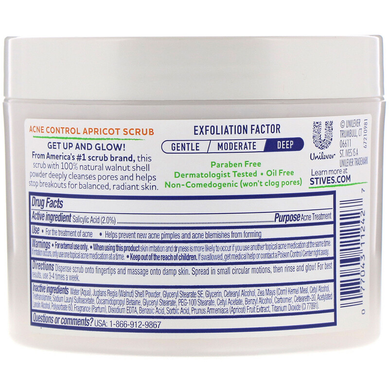 St Ives Acne Control Apricot Scrub 10 Oz 283 G Iherb