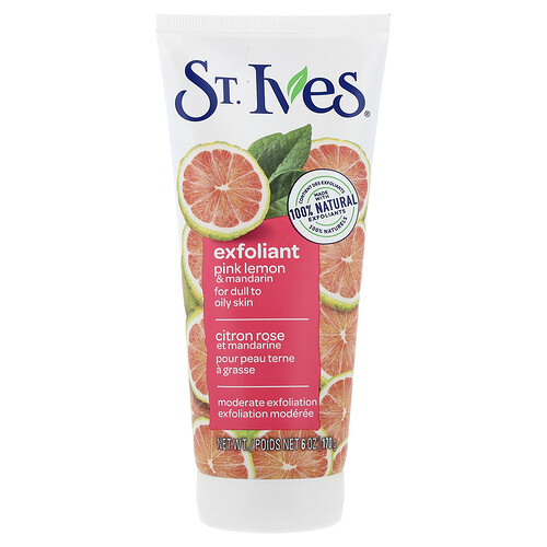 St. Ives, Exfoliant Scrub, Peeling, pinke Zitrone und Mandarine, 170 g (6 oz.)