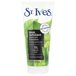 St. Ives, Scrub Pembersih Komedo, Teh Hijau & Bambu, 170 g (6 ons)