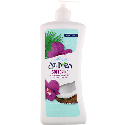St. Ives Softening Body Lotion, Coconut & Orchid, 21 fl oz (621 ml)