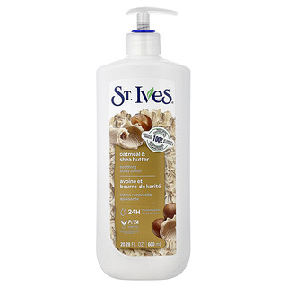 St. Ives, Losion Tubuh yang Menenangkan, Oatmeal & Mentega Shea, 600 ml (20,28 ons cairan)