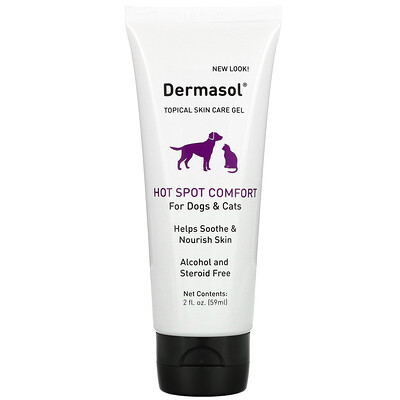 International Veterinary Sciences Dermasol, Topical Skin Care Gel, For Dogs & Cats, 2 fl oz ( 59 ml)