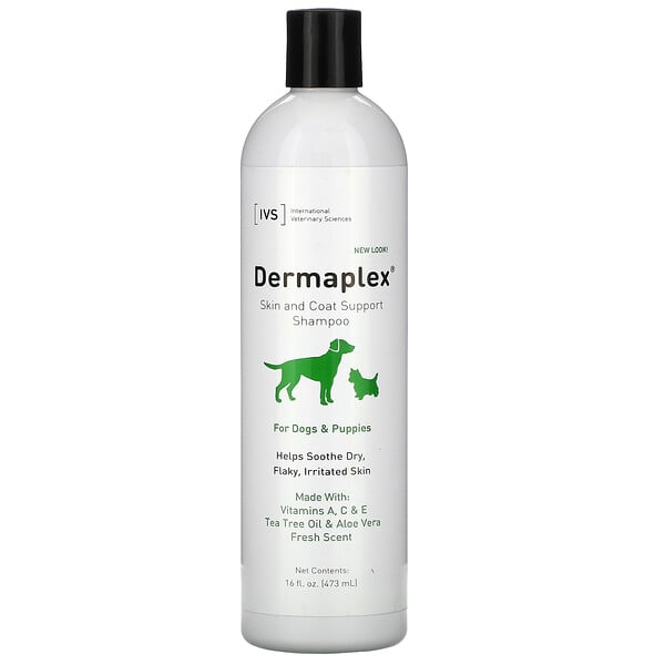 International Veterinary Sciences‏, Dermaplex, Skin and Coat Support Shampoo, For Dogs & Puppies, Fresh Scent, 16 fl oz ( 473 ml)