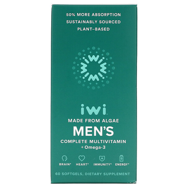iWi‏, Men's Complete Multivitamin + Omega-3, 60 Softgels