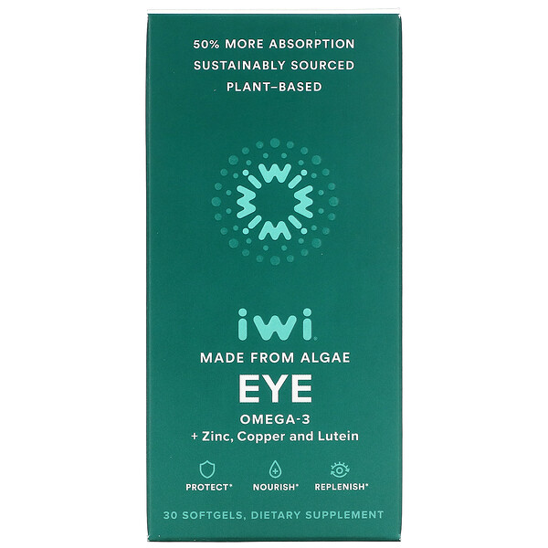 iWi‏, Eye, Omega-3 + Zinc, Copper and Lutein, 30 Softgels