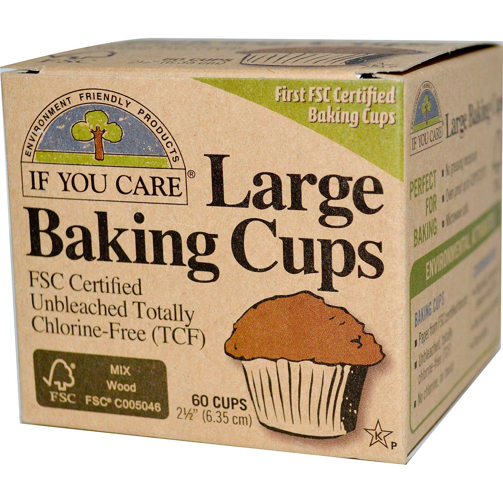 If You Care, Large Baking Cups, 60 Cups, 2 1/2 in (6.35 cm) Each ...