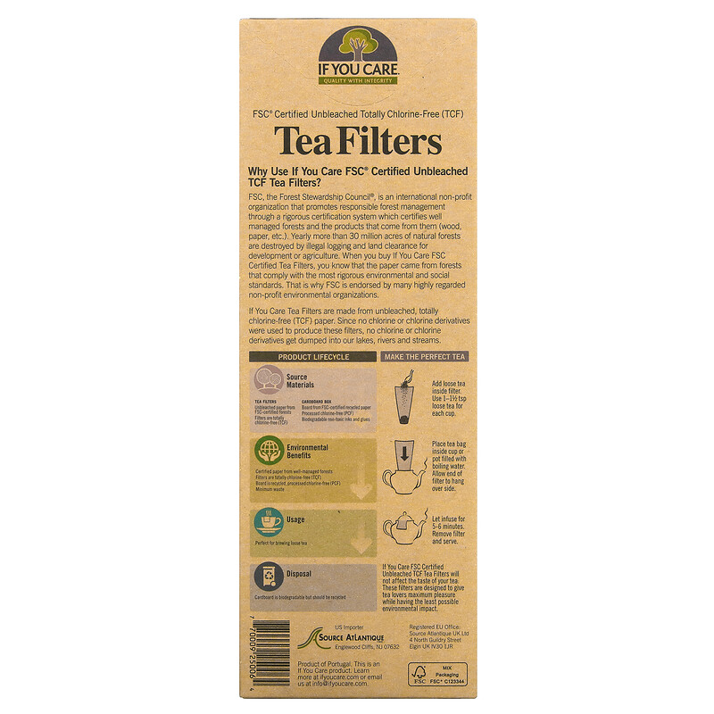 If You Care, Tea Filters, Tall, 50 Filters iHerb