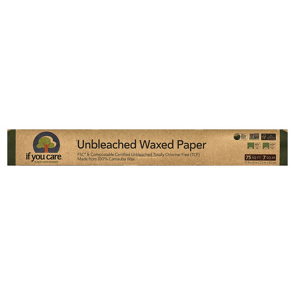 If You Care Unbleached Waxed Paper, 75 sq ft (75 ft x 12 in)