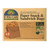 If You Care‏, Paper Snack & Sandwich Bags, 48 Bags