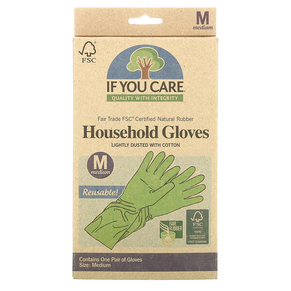 If You Care‏, Household Gloves, Medium, 1 Pair